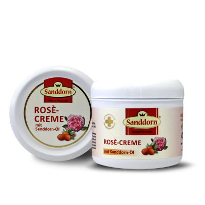 Rosé-Creme mit Sanddorn-Öl