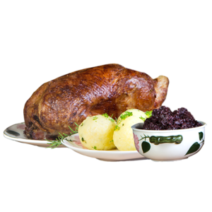 Versand: MENÜ - Ganze Gans inkl. Beilagen (für 4 Pers.)