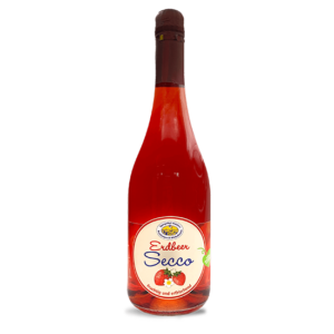 Erdbeer-Secco aus unseren Erdbeeren