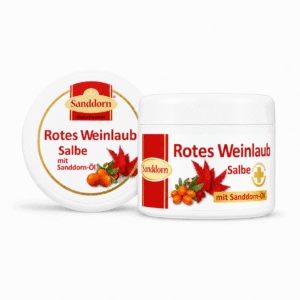 Rotes Weinlaub Salbe mit Sanddorn-Öl
